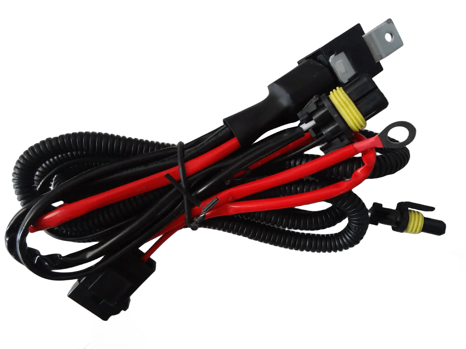 氙（疝）气灯继电器电路加强保护线组 汽车大灯接电瓶强光线组